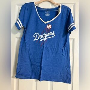 Dodgers - 5th & Ocean Blue V-Neck Tee